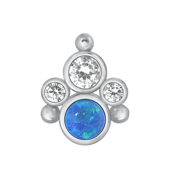 Silver Lab Opal Earrings