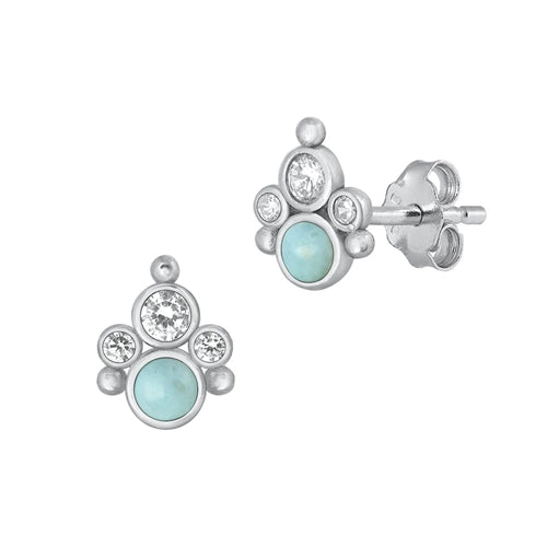 Silver Stone Earrings