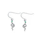 Silver Stone Earrings - Snake