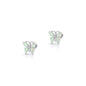 Silver Lab Opal Earrings - Butterfly