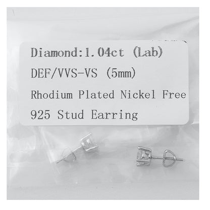 Lab Diamond Earrings - 5 mm