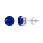 Lab Sapphire Earrings - 4 mm
