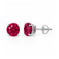 Lab Ruby Earrings - 5 mm