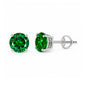 Lab Emerald Earrings - 6 mm