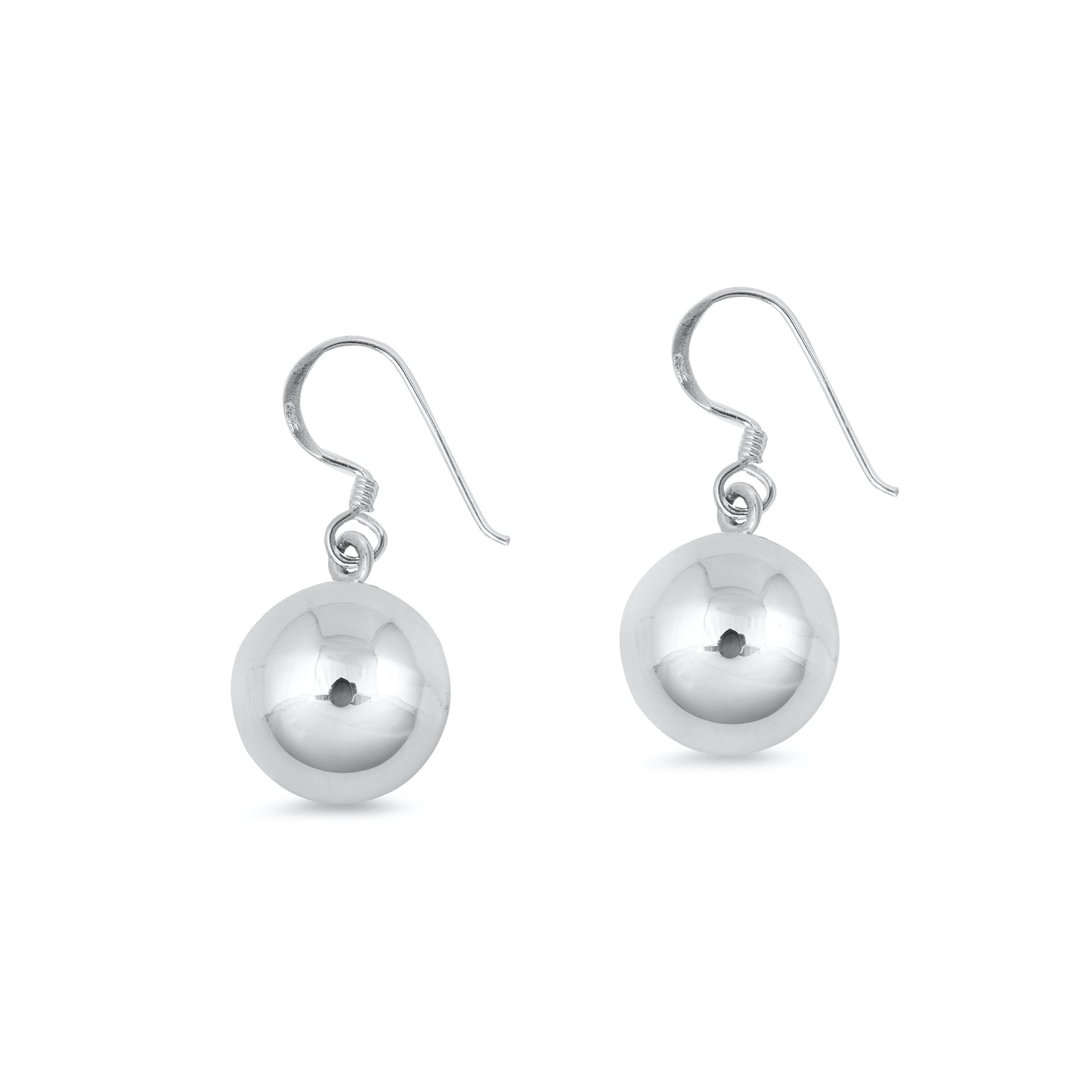 Silver Earrings - Ball