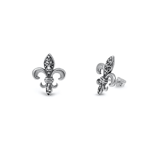 Silver Earrings - Fleur De Lise