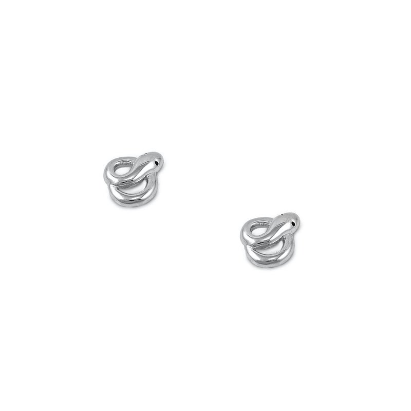 Silver Earrings - Snake