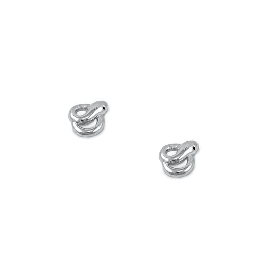 Silver Earrings - Snake