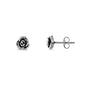Silver Stud Earrings - Rose