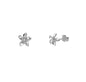 Silver Stud Earrings - Plumeria