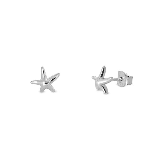 Silver Stud Earrings - Starfish