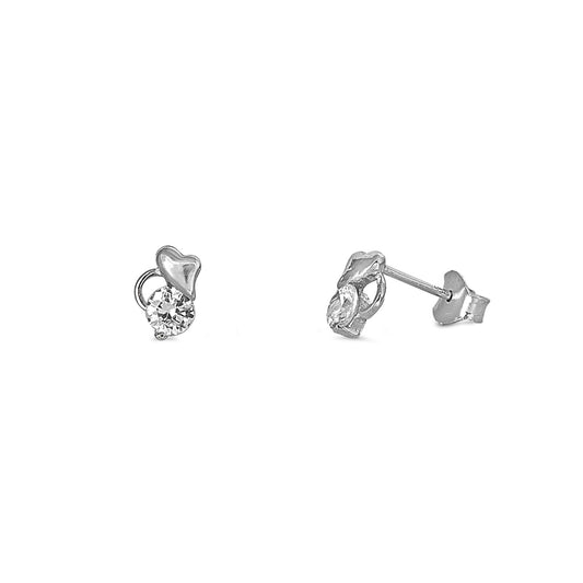 Silver Stud Earrings - Mouse