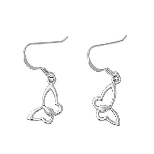 Silver Earrings - Butterfly