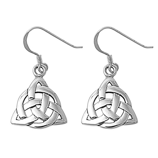 Silver Earrings - Triangular Celtic
