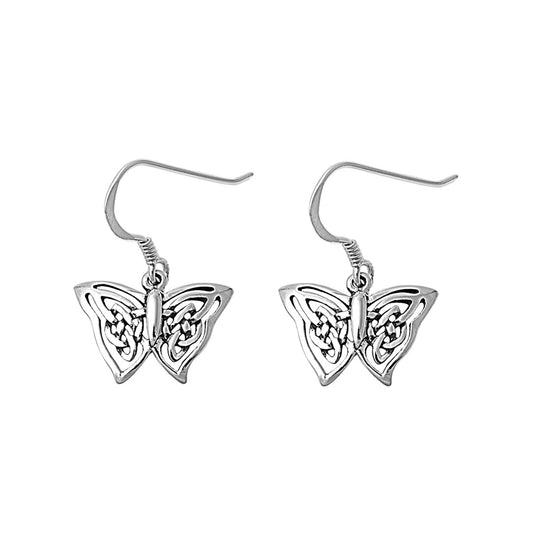 Silver Earrings - Butterfly
