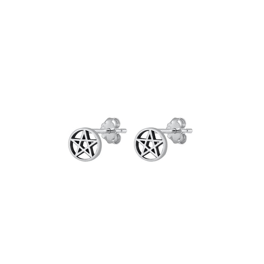 Silver Stud Earrings - Star
