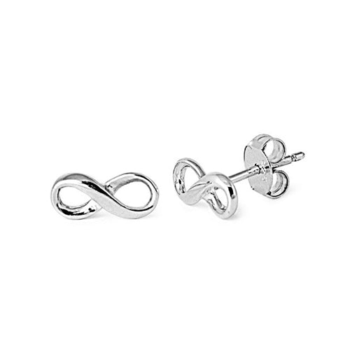 Silver Stud Earrings - Infinity