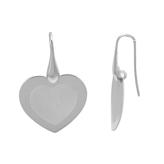Silver Earrings - Heart