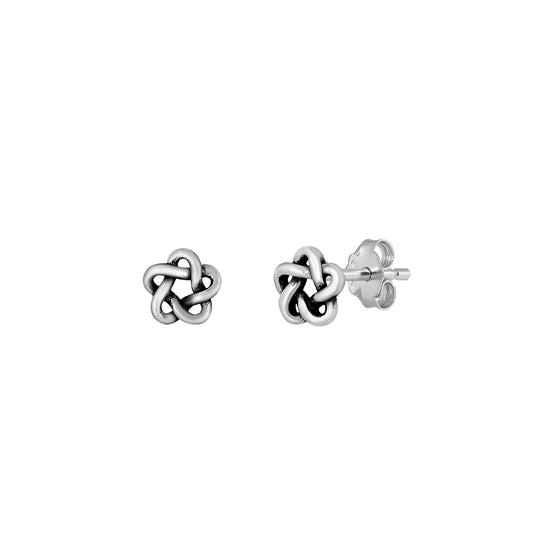 Silver Stud Earrings - Celtic Design
