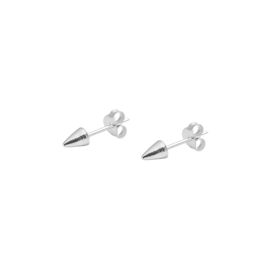 Silver Stud Earrings - Spike