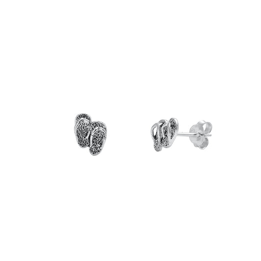 Silver Stud Earrings - Sandals