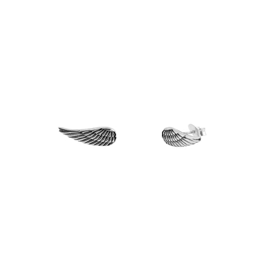 Silver Stud Earrings - Wing