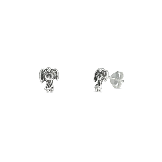 Silver Earrings - Angel