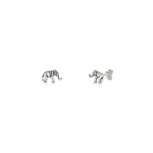 Silver Earrings - Elephant