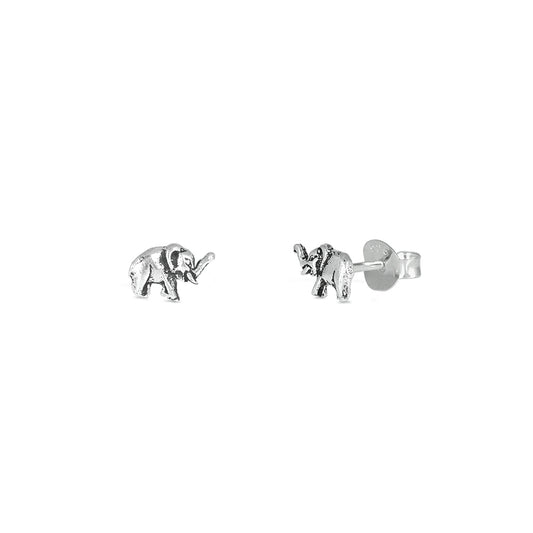 Silver Earrings - Elephant