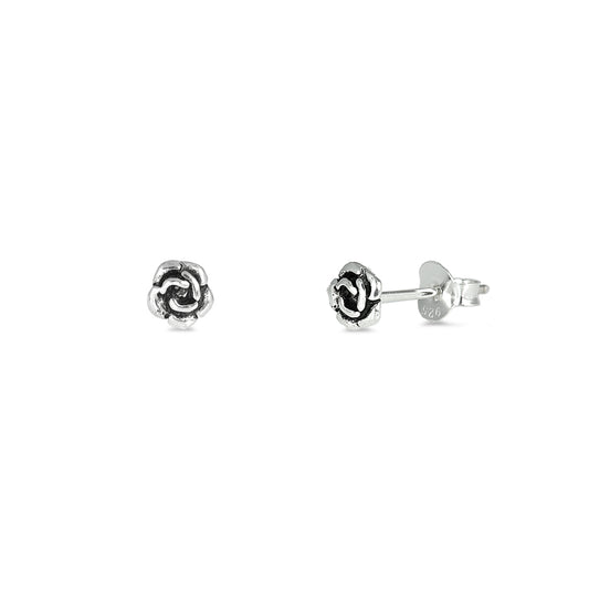 Silver Earrings - Rose