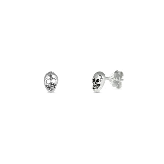 Silver Earrings - Skull