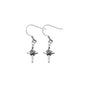 Silver Earrings - Cross