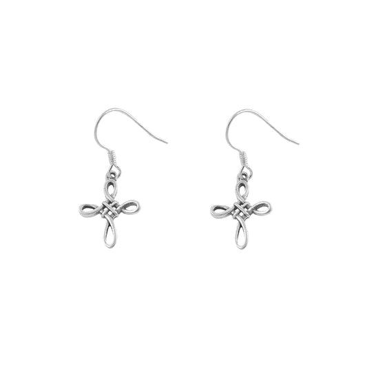 Silver Earrings - Celtic Cross