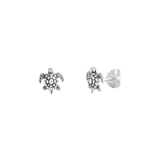 Silver Stud Earrings - Feet