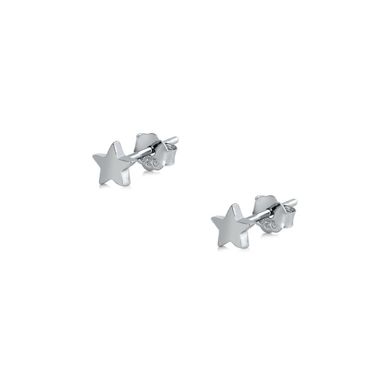 Silver Stud Earrings - Star