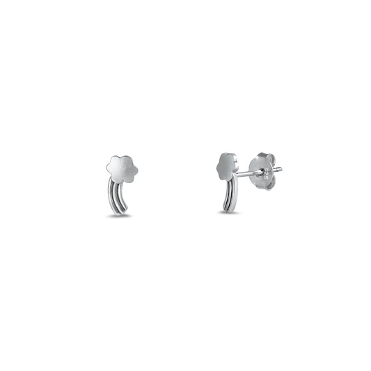 Silver Stud Earrings - Rainbow