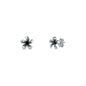 Silver Stud Earrings - Plumeria
