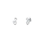 Silver Earrings with CZ - Swan