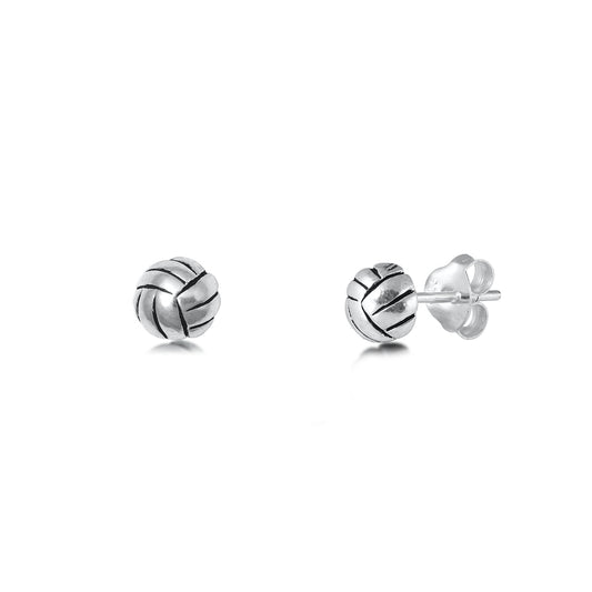 Silver Earrings - Volleyball