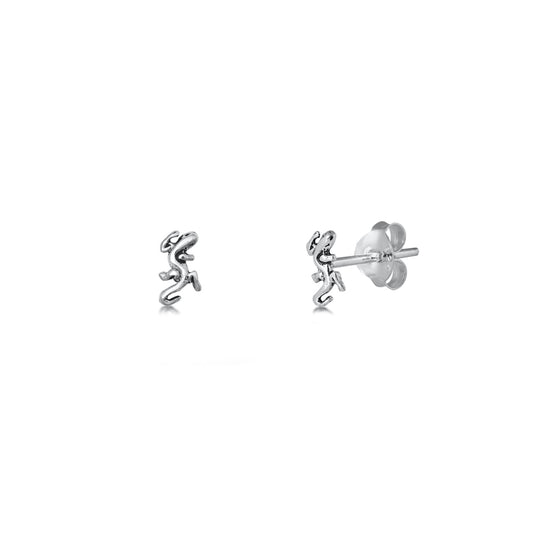 Silver Earrings - Lizard