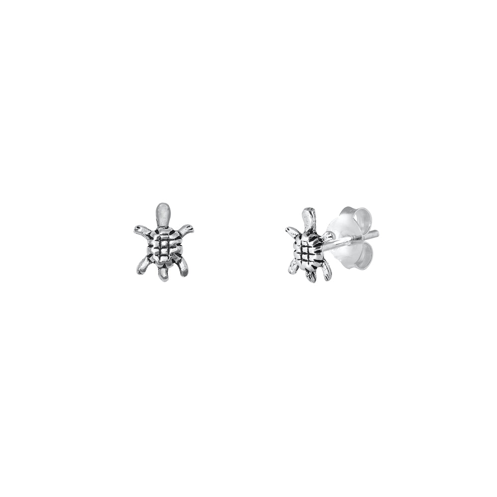 Silver Earrings - Turtle