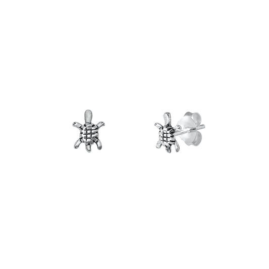 Silver Earrings - Turtle