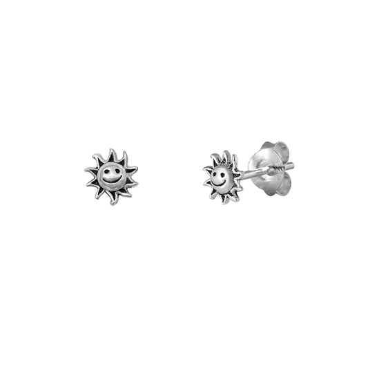 Silver Earrings - Happy Sun