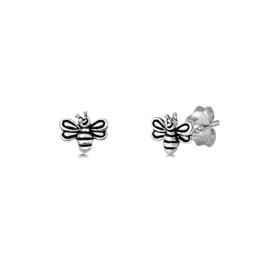 Silver Earrings - Bumble Bee