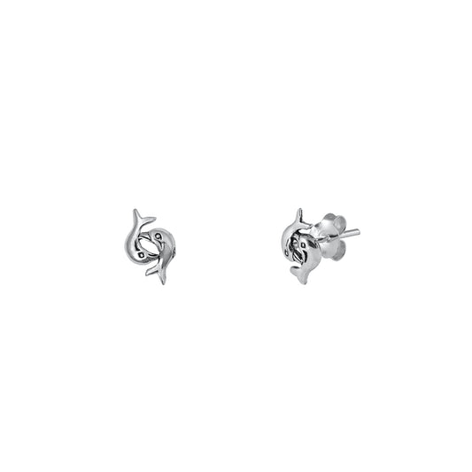 Silver Earrings - Dolphins