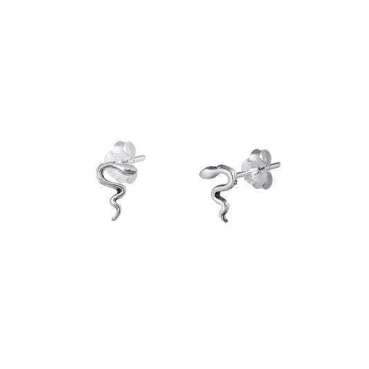Silver Earrings - Snake