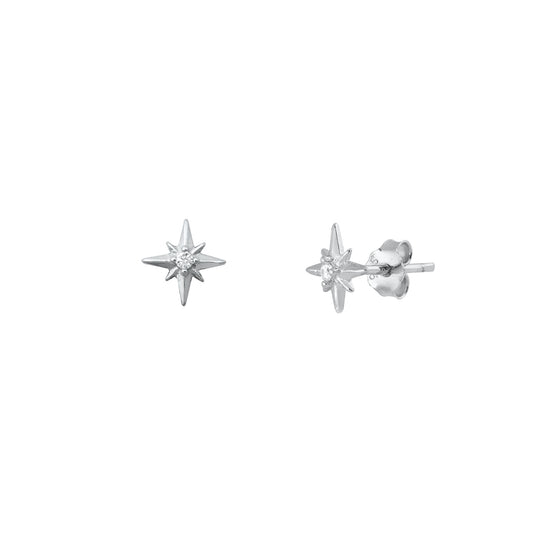 Silver Stud Earrings - Twinkle Stars