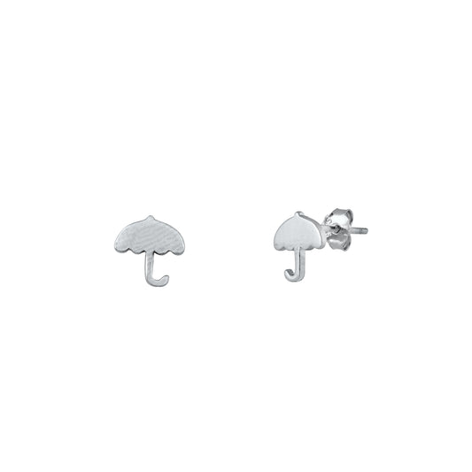 Silver Stud Earrings - Umbrella