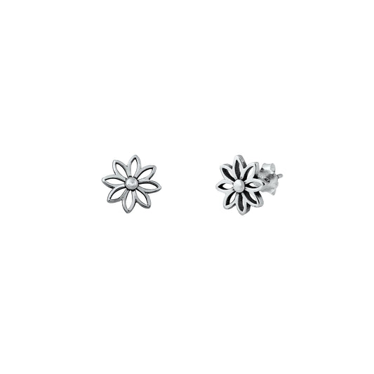 Silver Stud Earrings - Daisy