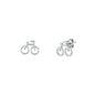 Silver Stud Earrings - Bicycle